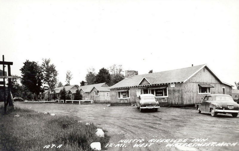 Rustic Riverside Inn - Vintage Postcard